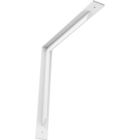 Ekena Millwork Stockport Steel Bracket, White Primer 2"W x 16"D x 16"H BKTM02X16X16STPWH